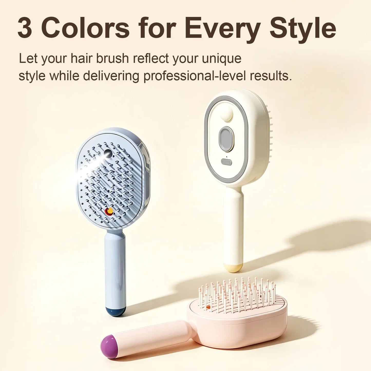 ✨ Essential Oil Mist Comb, Anti-Tangle Electric Massage Brush