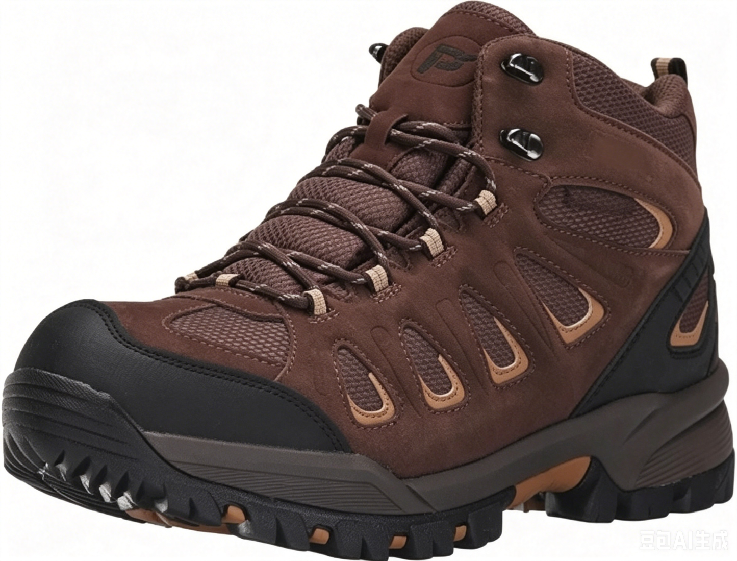 Mens Ridge Walker Round Toe Hiking Casual Boots Ankle - Black