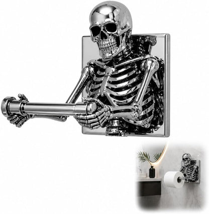Skeleton Toilet Paper Holder, Funny Tissue Holder Skull Wall Mount(Buy 2, save $3.9)