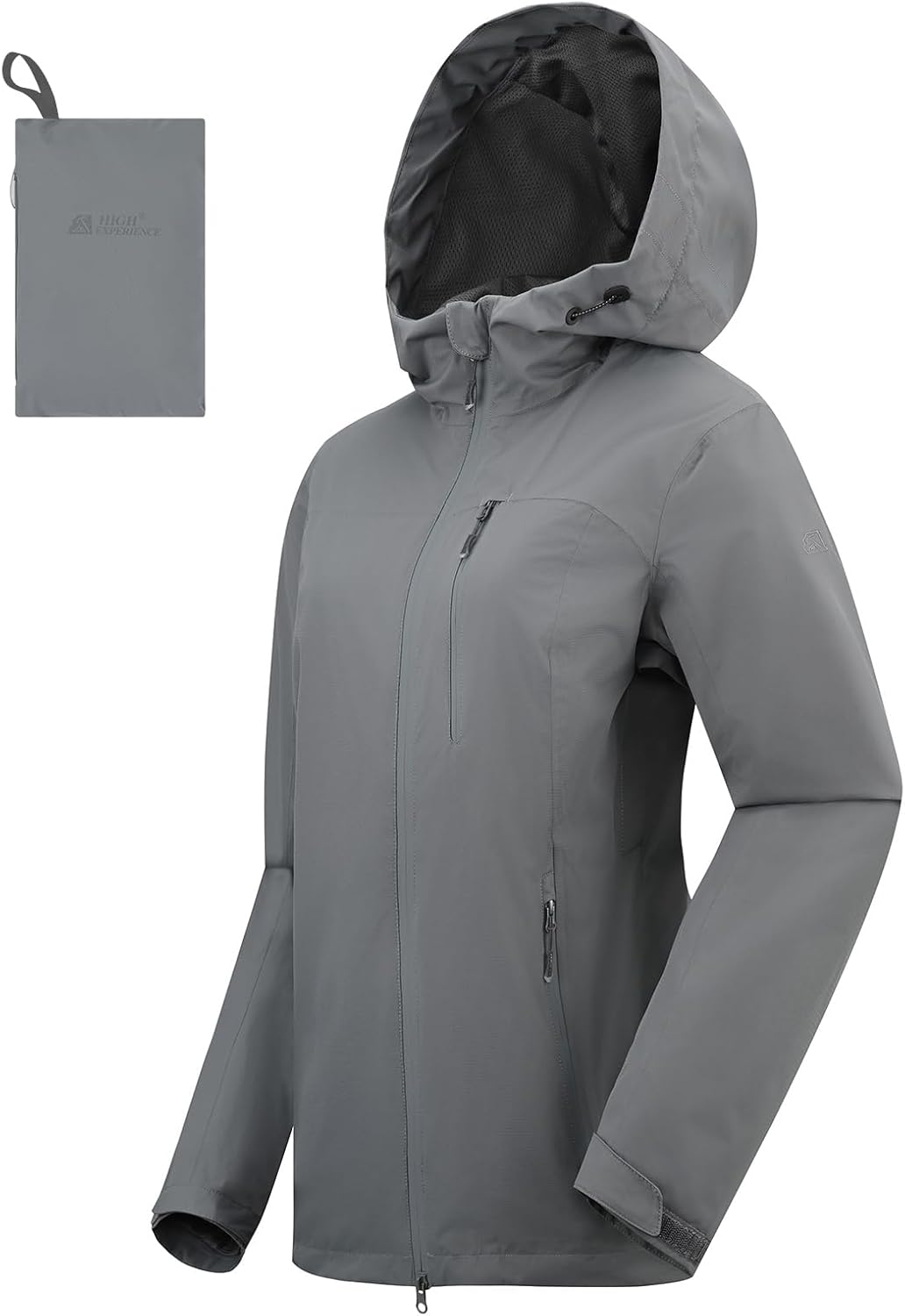 Women's Rain Jacket Packable Waterproof Lightweight Raincoat with Hood Hiking Cycling Golf Travel Windbreaker