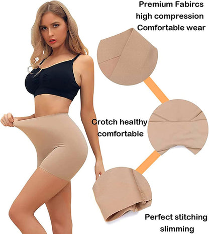 Thigh Shapewear for Women Tummy Control High Waist Seamless Shorts Nude