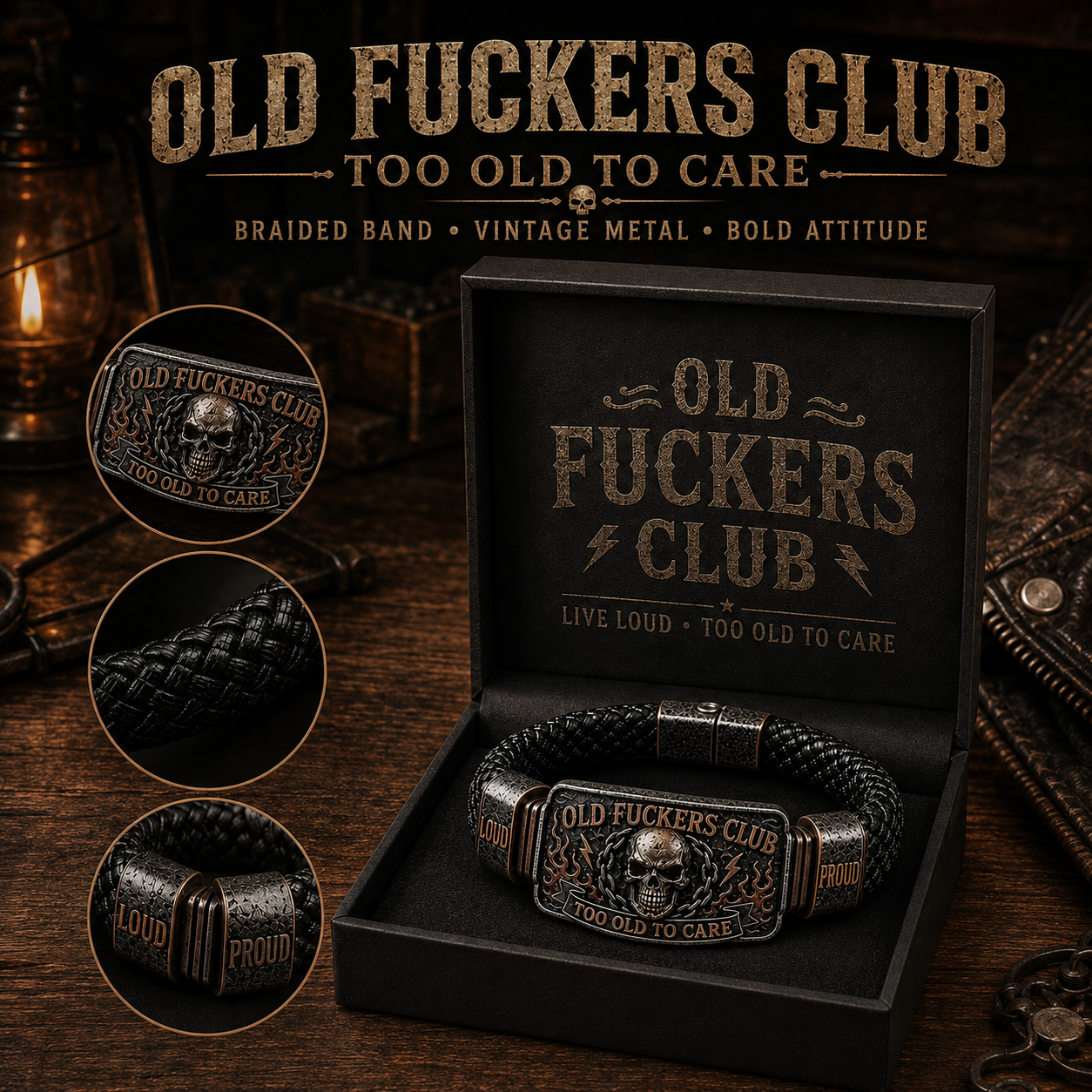 Old Fuckers Club & Wild Freedom | 2026 Limited Edition Vintage Bracelet