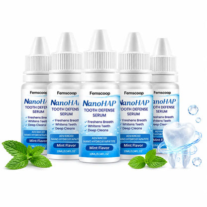 Femscoop NanoHAP Tooth Whitening & Defense Serum – Rapid Stain & Plaque Remover, Cavity Protection & Enamel Repair