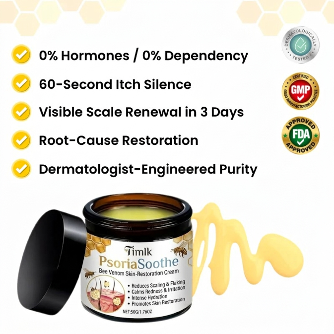 Timlk® PsoriaSoothe Bee Venom Skin-Restoration Cream