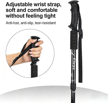 Telescopic Trekking Poles, Aluminum Alloy Material, Non-Slip Handles, Lightweight Yet Sturdy, Suitable for Men and Women, Ideal Choice for Outdoor Travel, Mountaineering, Hiking and Other Activities