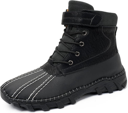Men's Waterproof High-Top Hiking Boots, Microfiber Leather Upper, Memory Foam Insole, Anti-Slip Rubber Sole, Available with Mesh or Plush Lining