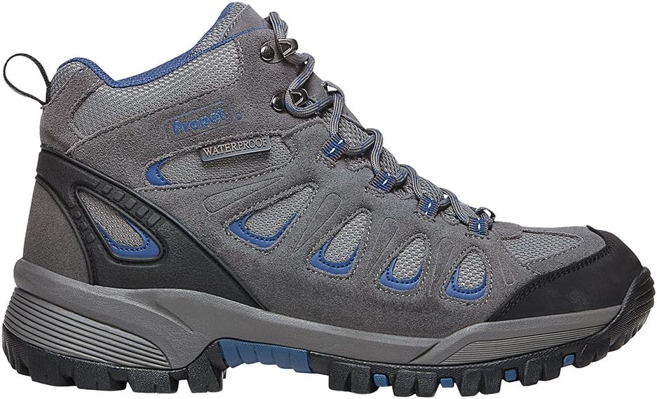 Mens Ridge Walker Round Toe Hiking Casual Boots Ankle - Black