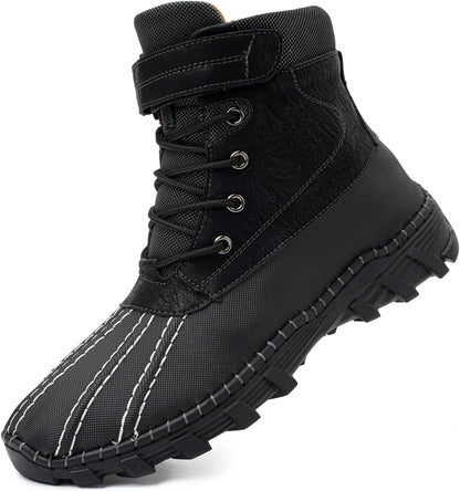Men's Waterproof High-Top Hiking Boots, Microfiber Leather Upper, Memory Foam Insole, Anti-Slip Rubber Sole, Available with Mesh or Plush Lining