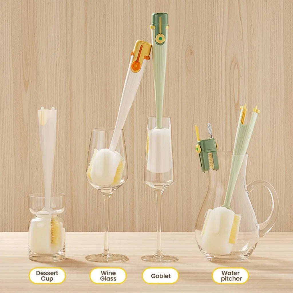 5-in-1 Multifunctional Bottle Brush for Kitchen Cleaning