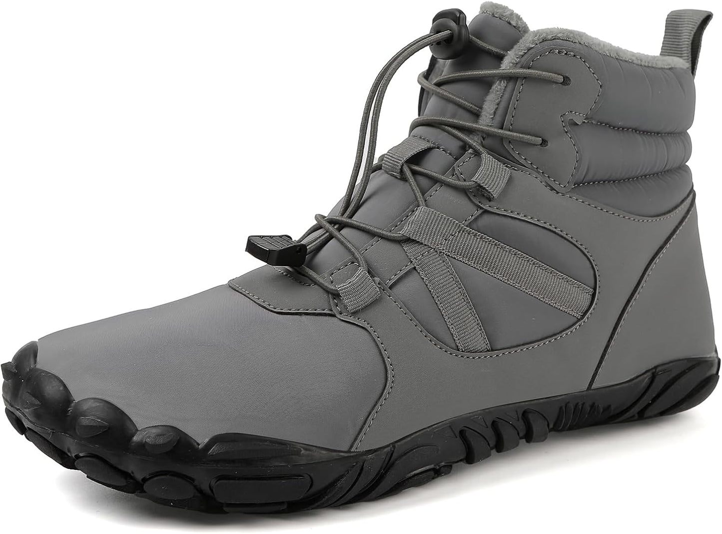 Mens Barefoot Winter Hiking Snow Boots Soft Lightweight Slip on Outdoor Grounding Shoes