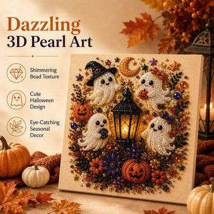 Halloween Pearl Art DIY Kit – Turn Tiny Pearls into Spooky-Cute Magic