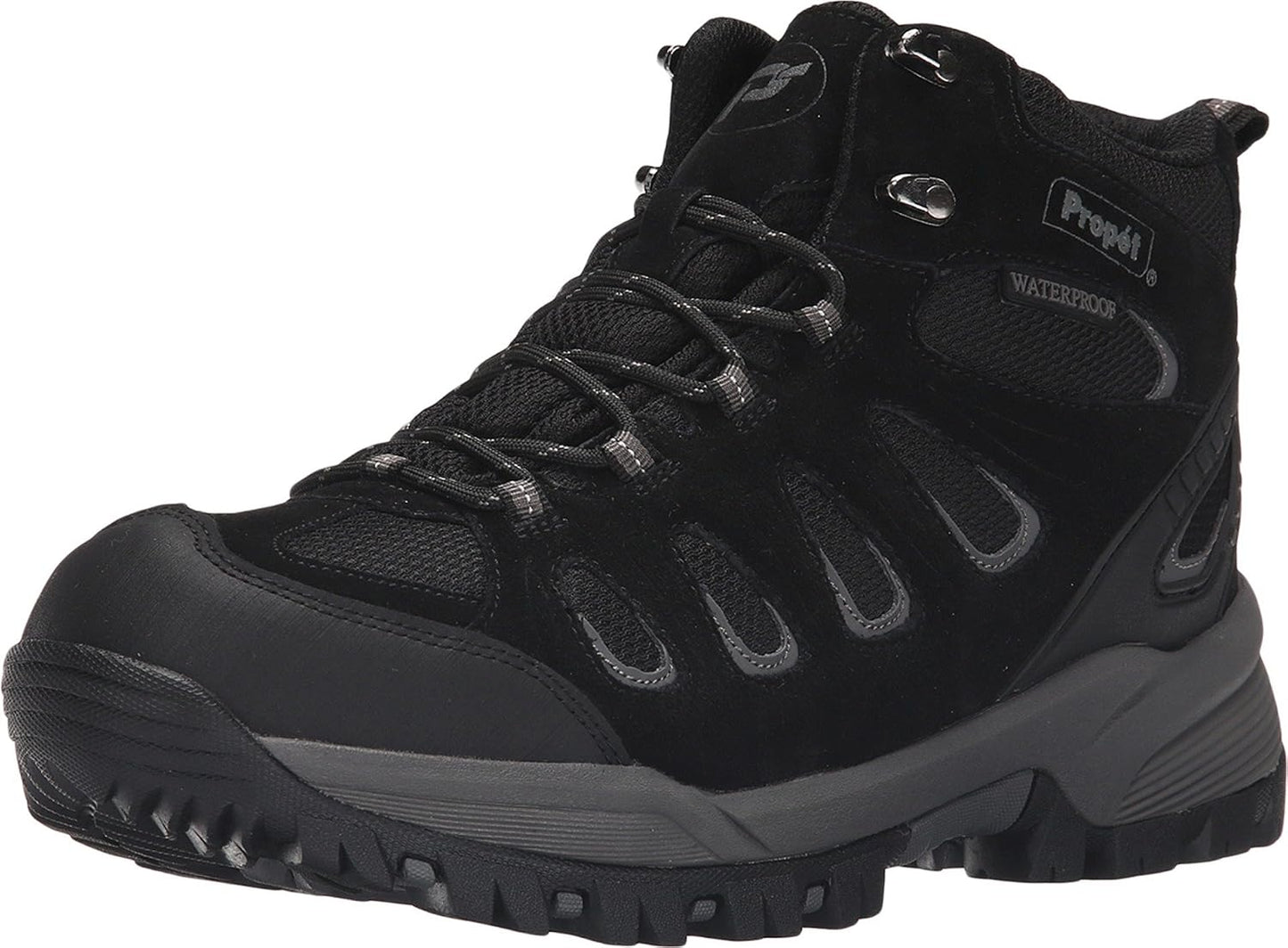 Mens Ridge Walker Round Toe Hiking Casual Boots Ankle - Black