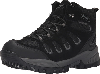 Mens Ridge Walker Round Toe Hiking Casual Boots Ankle - Black