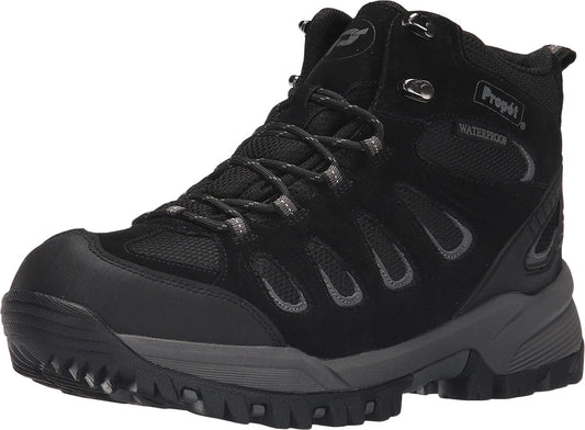 Mens Ridge Walker Round Toe Hiking Casual Boots Ankle - Black