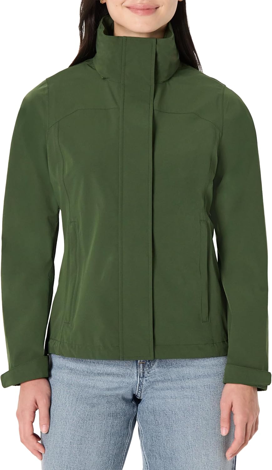 Women's Regular-Fit Packable Lightweight Waterproof Rain Jacket