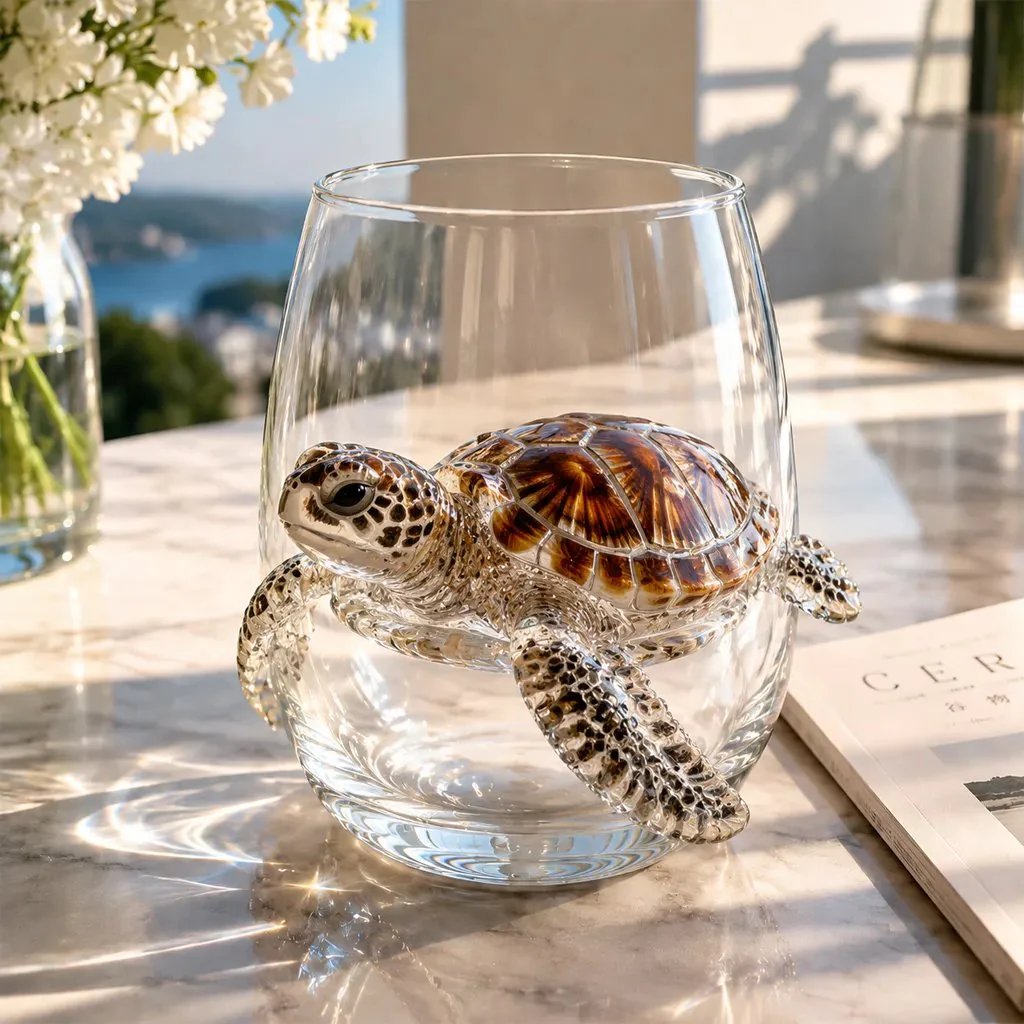 Bring the Ocean to Every Sip with Stunning 3D Artisan Glassware 🌊