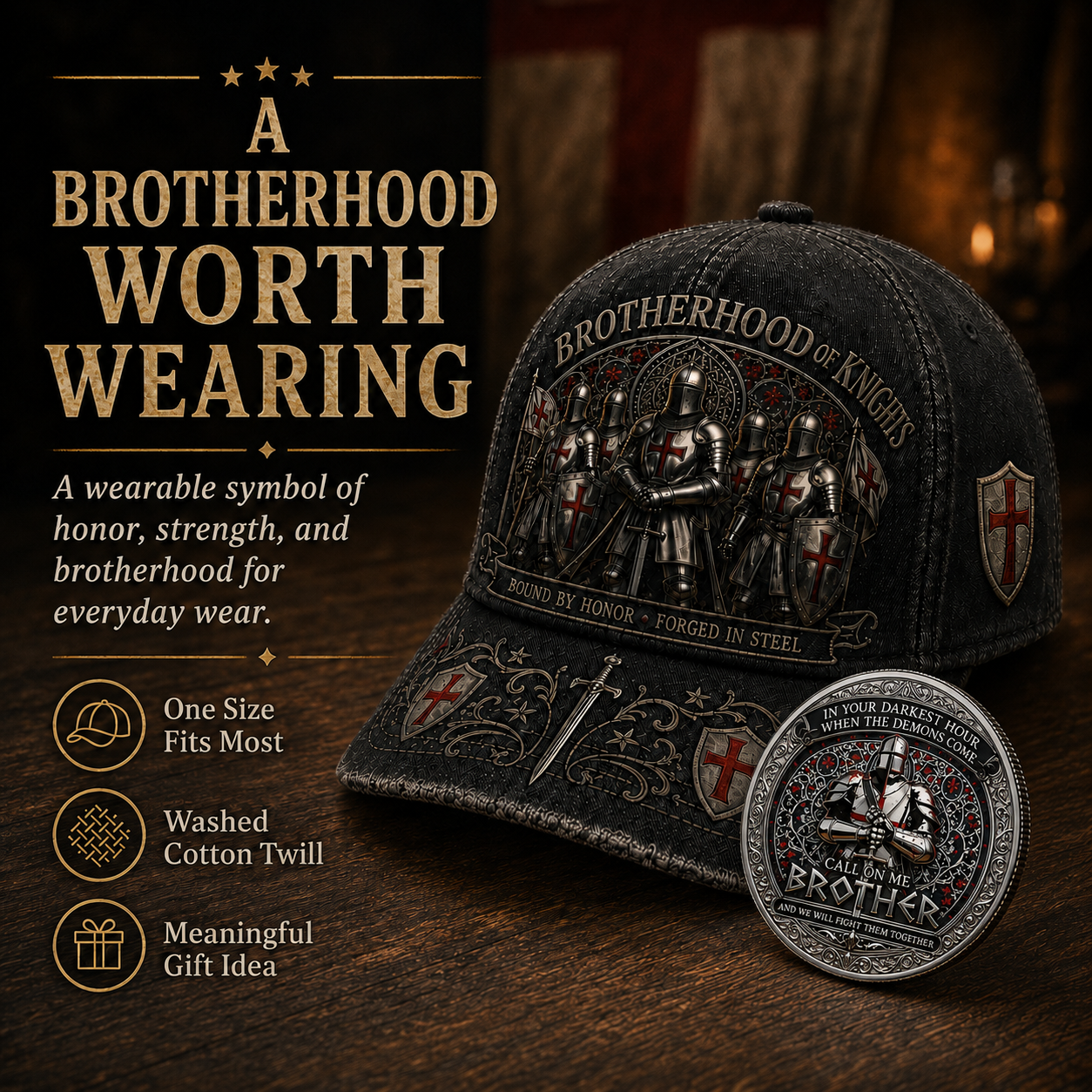 Brotherhood Of Knights Honor Cap
