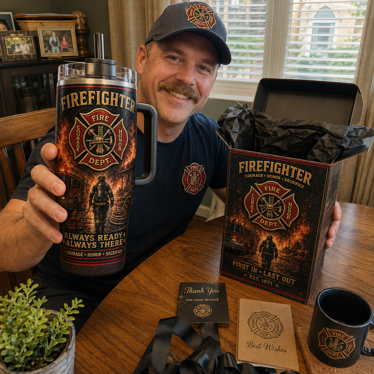 Firefighter Courage Honor Sacrifice Stainless Steel Tumbler -