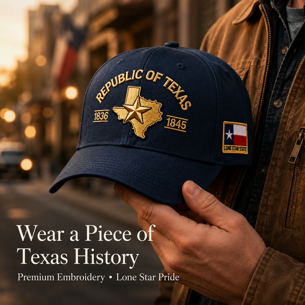 Republic of Texas Embroidered Cap