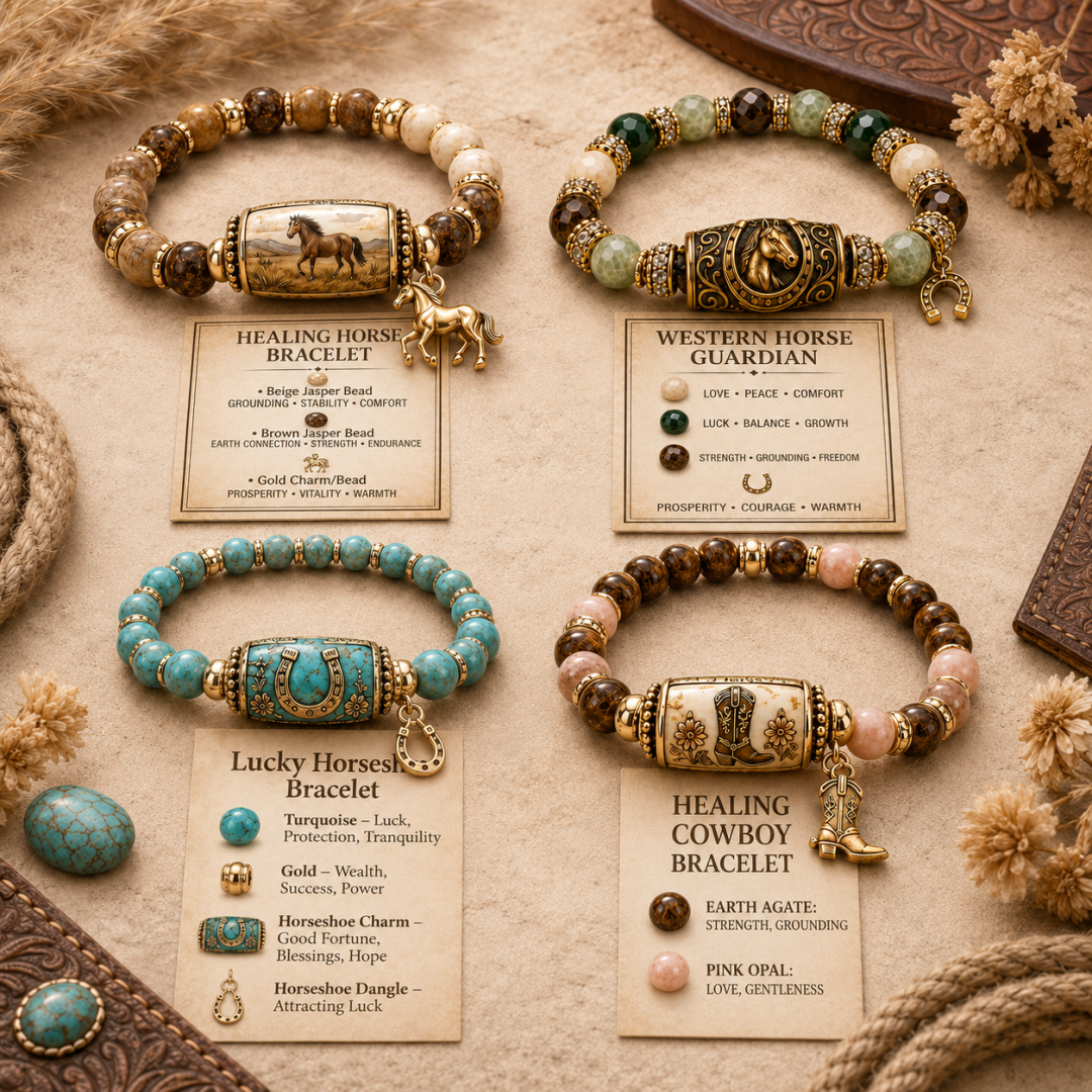 Western Horse Guardian Crystal Bracelet👍