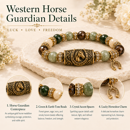 Western Horse Guardian Crystal Bracelet👍