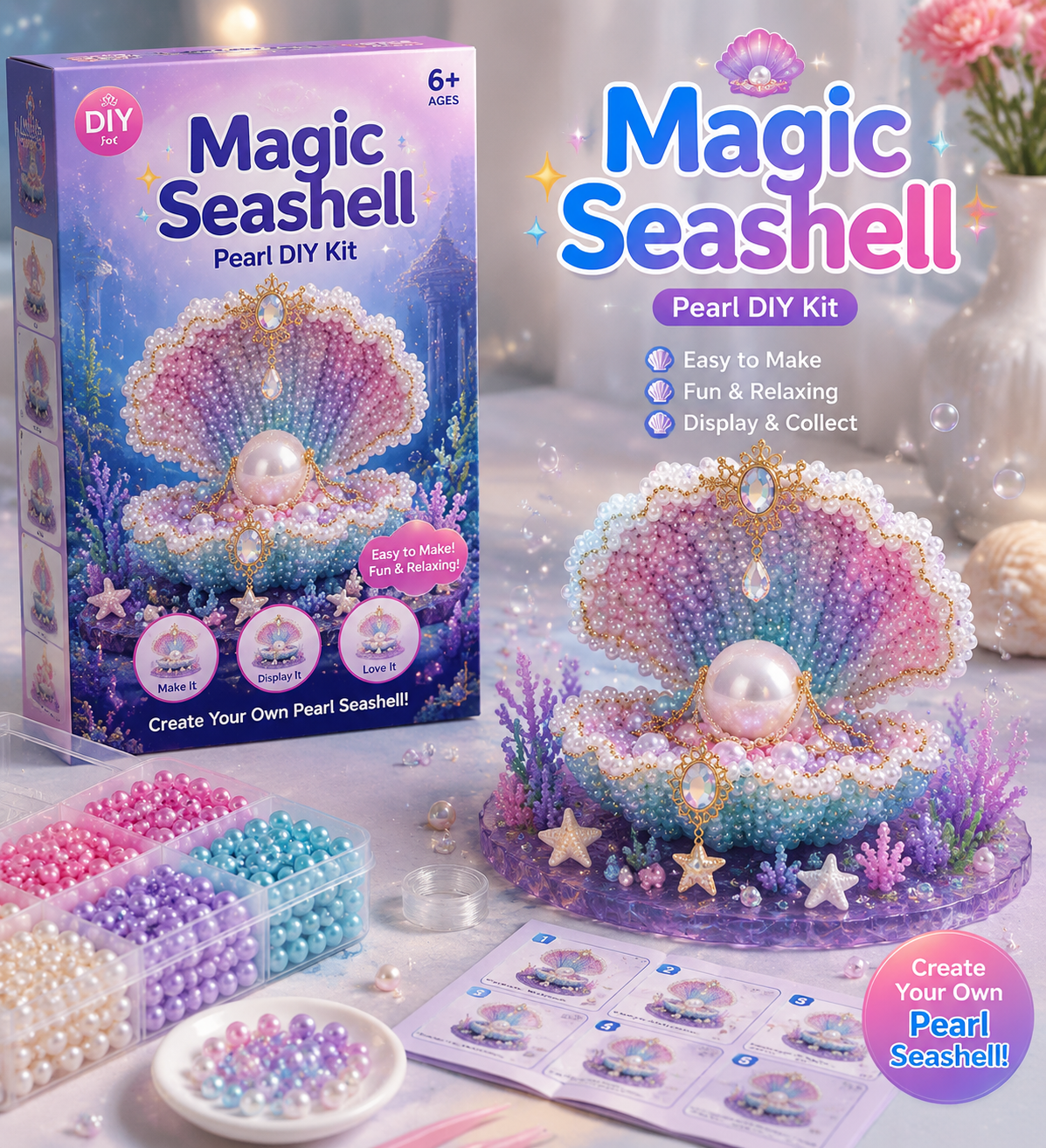 12 Magical Ocean Friends DIY Kit – Create Your Own Adorable Sea Creatures!