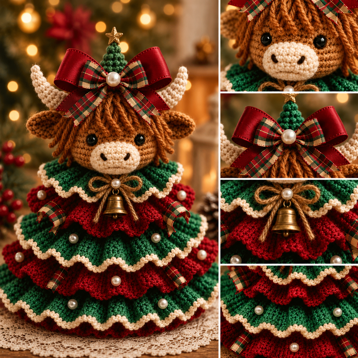 Crochet Animal Christmas Tree DIY Kit
