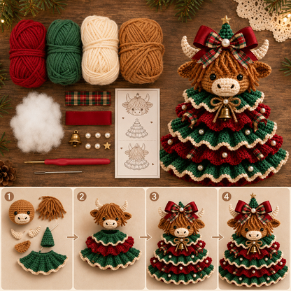 Crochet Animal Christmas Tree DIY Kit