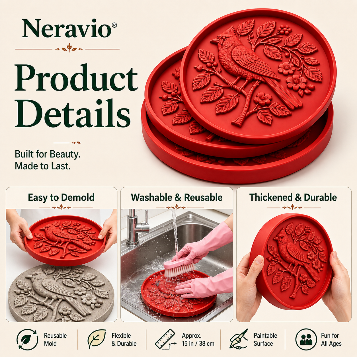 Garden Art Stepping Stone Mold💥