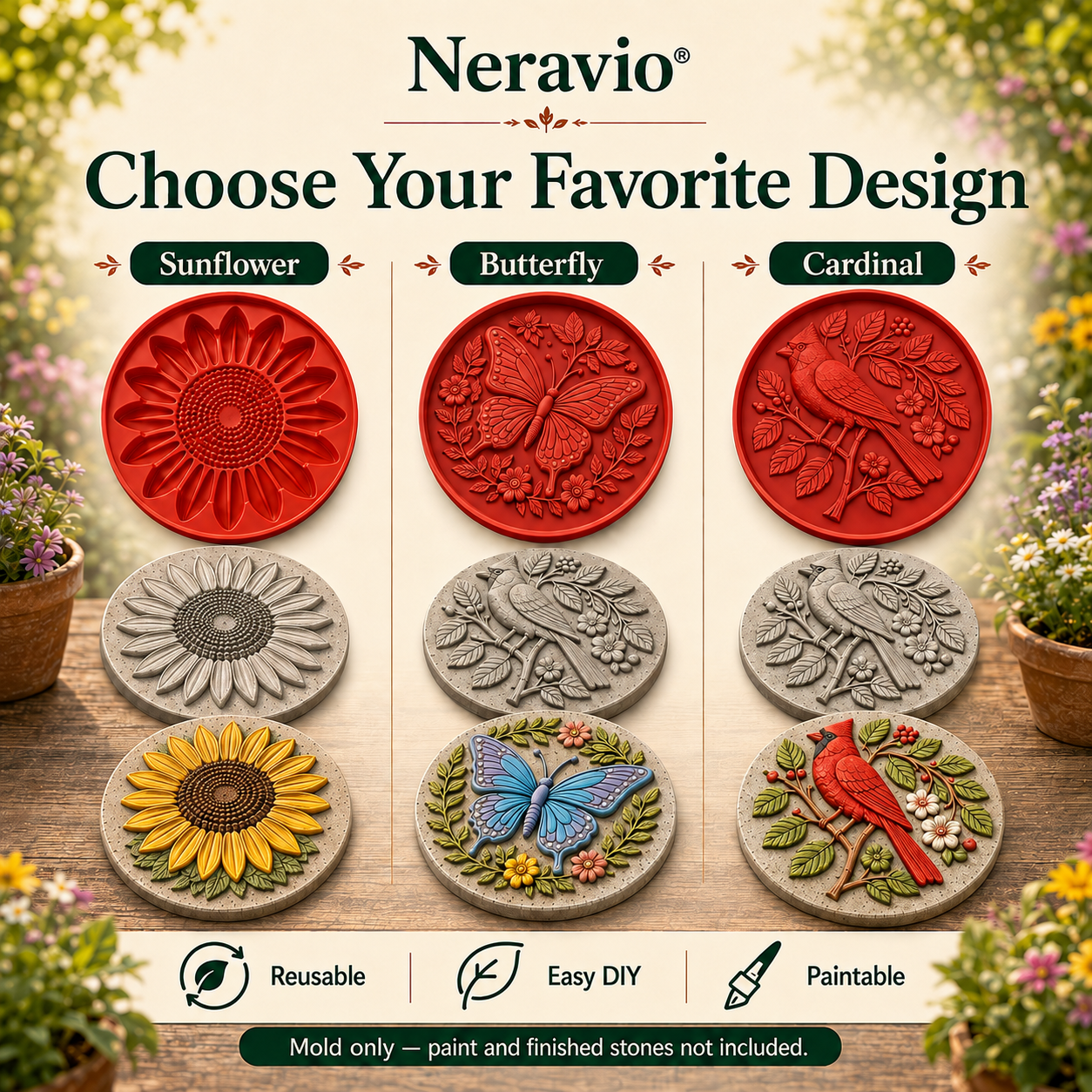 Garden Art Stepping Stone Mold💥