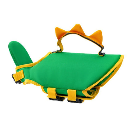 Dinosaur Dog Swim Float Vest with Chin Support & Rescue Handle!!!