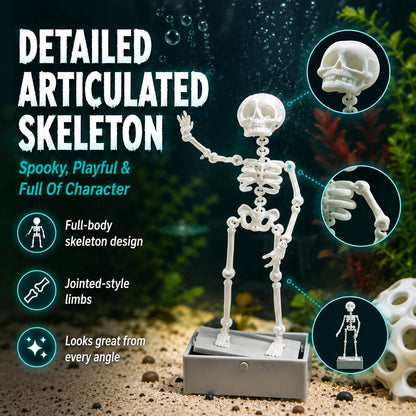 🫧 Air-Driven Dancing Skeleton Aquarium Ornament 🐠