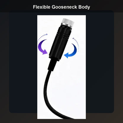 Flexible gooseneck projector lamp body