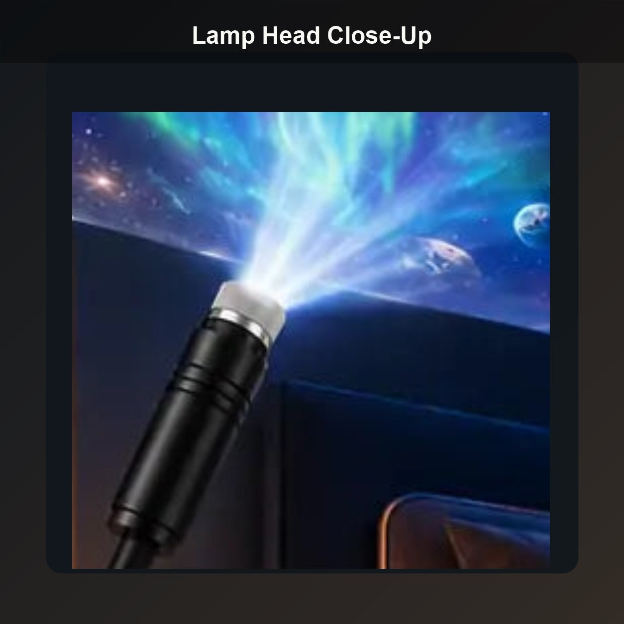 Projector lamp head close-up