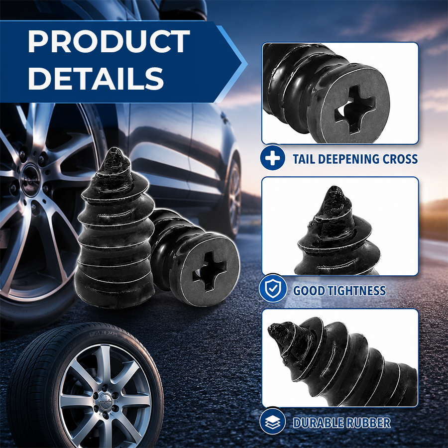 60PCS Self-Sealing Tire Repair Rubber Nails Kit with 2 Sizes