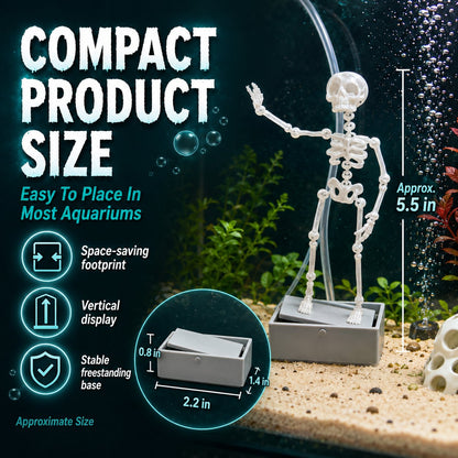 🫧 Air-Driven Dancing Skeleton Aquarium Ornament 🐠