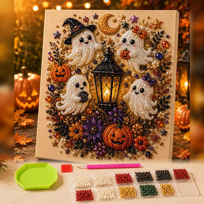 Halloween Pearl Art DIY Kit – Turn Tiny Pearls into Spooky-Cute Magic