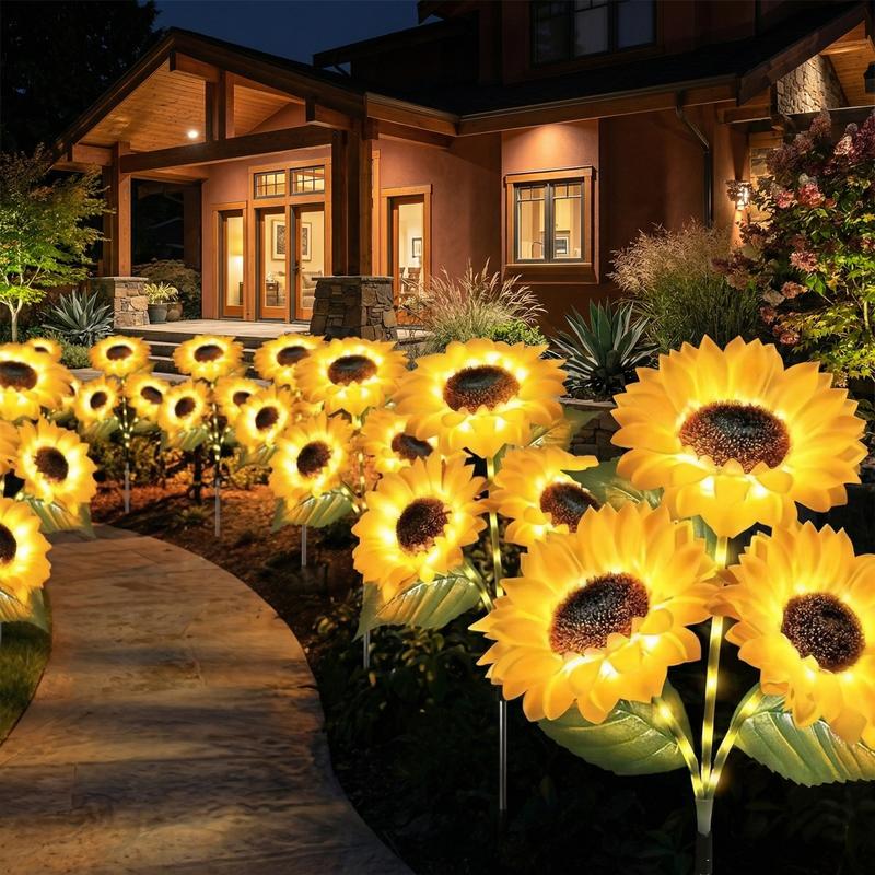 LuminaBloom™ 3-in-1 Solar Sunflower Garden Stake Lights