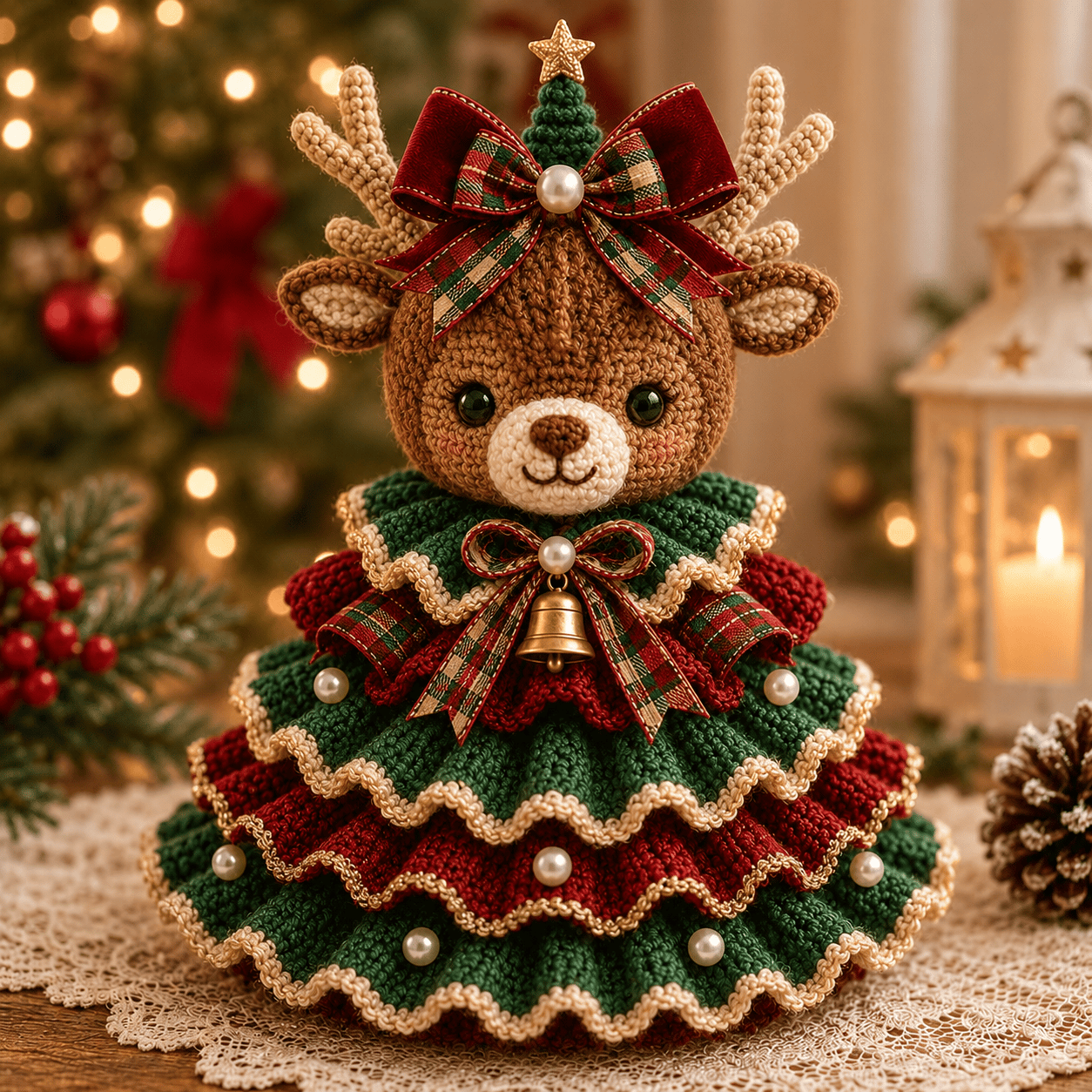 Crochet Animal Christmas Tree DIY Kit
