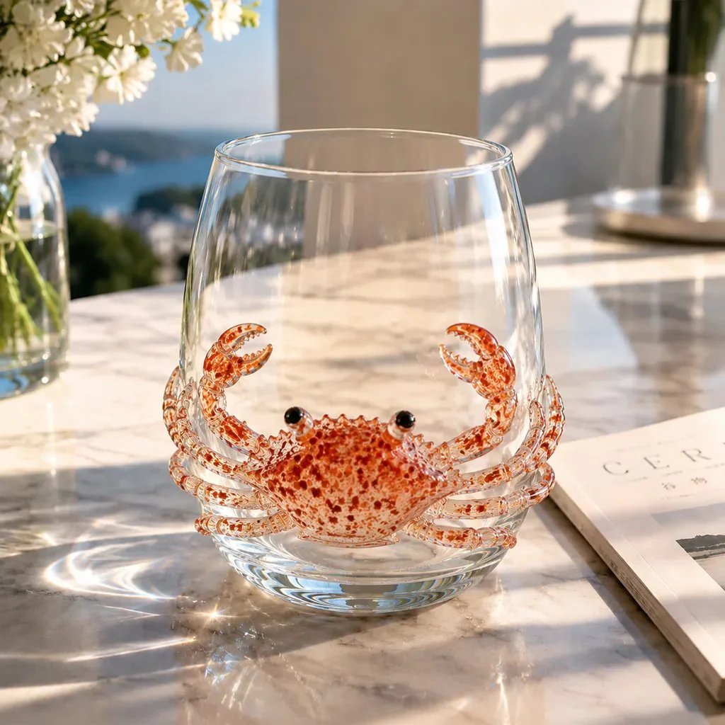 Bring the Ocean to Every Sip with Stunning 3D Artisan Glassware 🌊