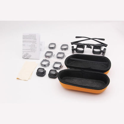 Head-Mounted Magnifier with LED Light