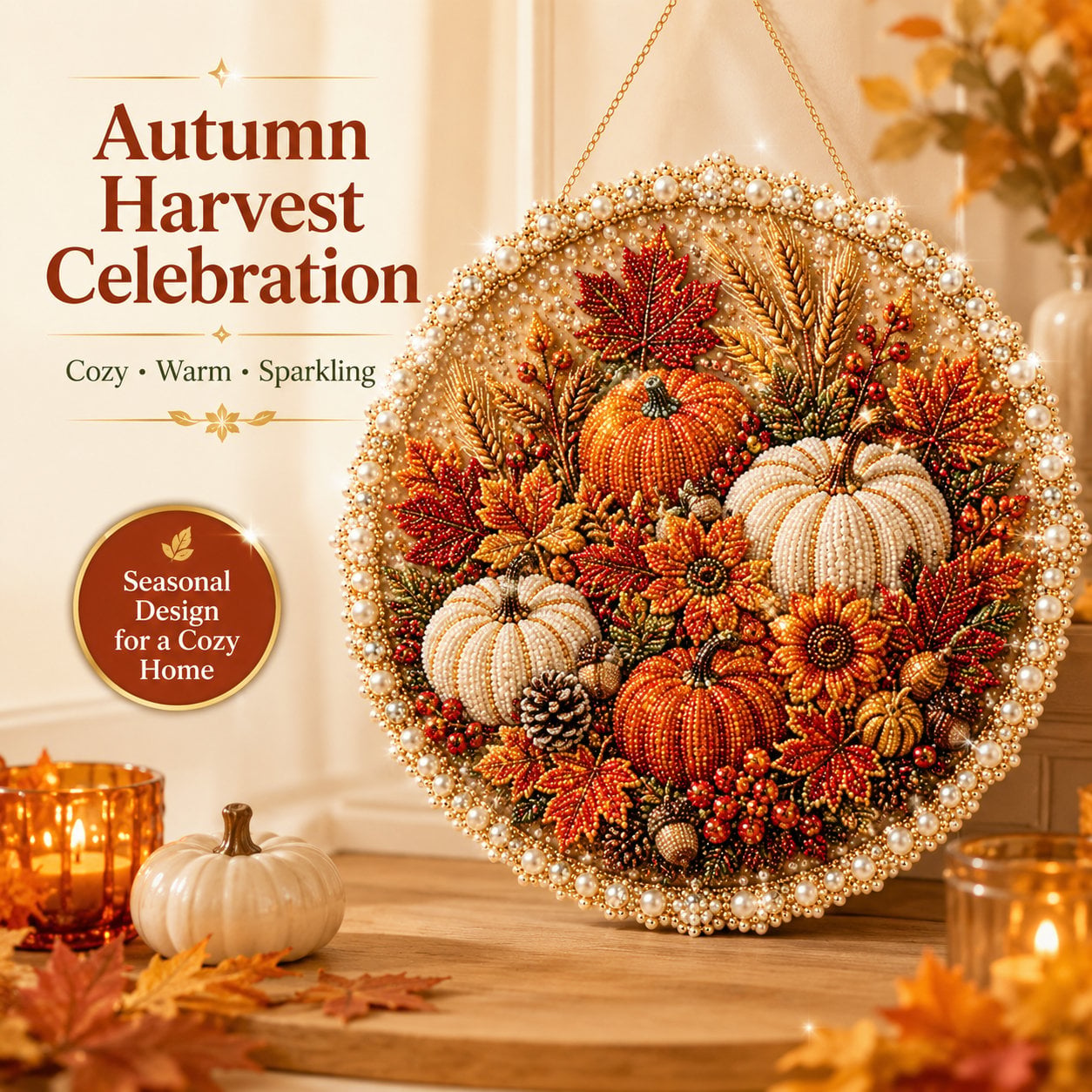 Four Seasons & Holiday Pearl Art Hanging Wreath Kit