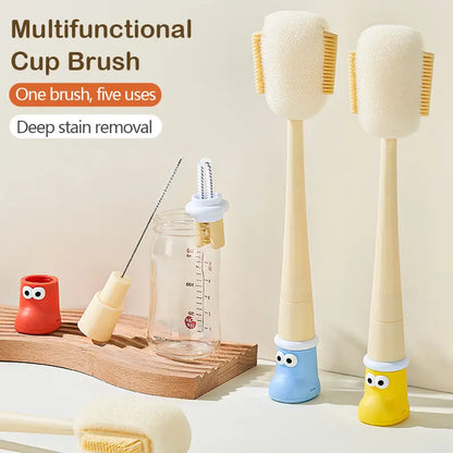 5-in-1 Multifunctional Bottle Brush for Kitchen Cleaning