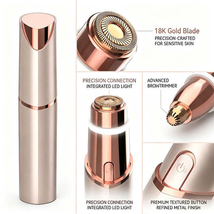 2 in 1 facial & eyebrow hair trimmer for Women,Portable Rechargeable Shaver