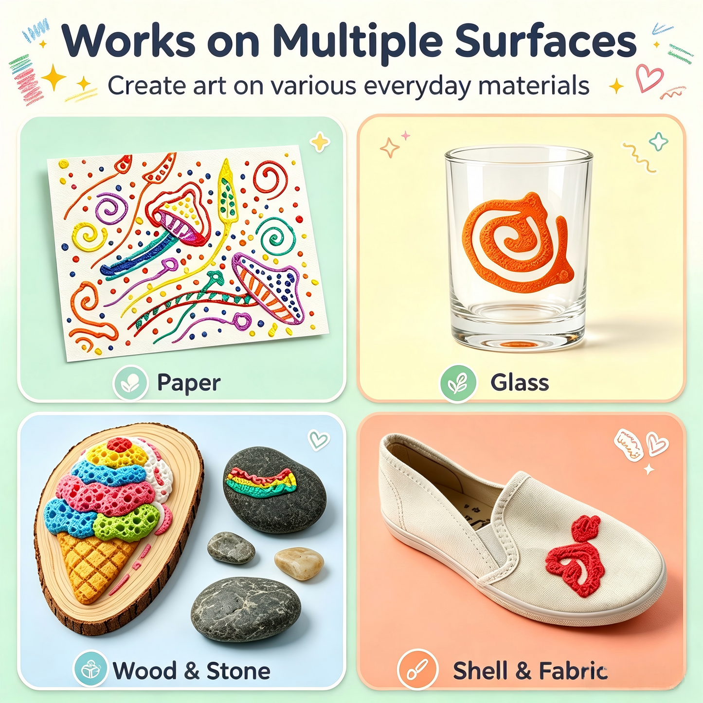 3D Relief Art Pen‑Heatable to Create Touchable 3D Artworks