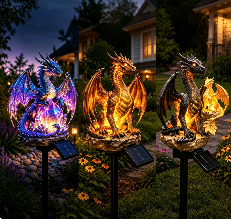 Amethyst Crystal Dragon✨️Solar Dragon Crystal Garden Light