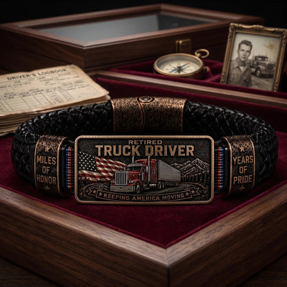 ⭐Retired Truck DriverBracelet - Honor TheMiles.Celebrate The Legacy