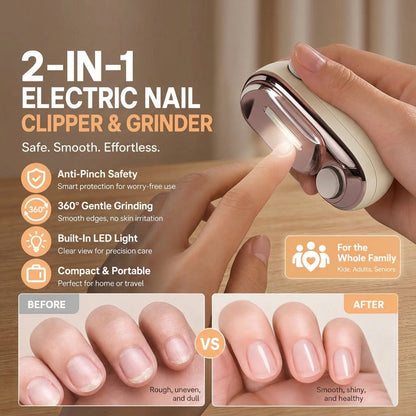 2-in-1 Smart Electric Nail Clipper & Polisher 🌟