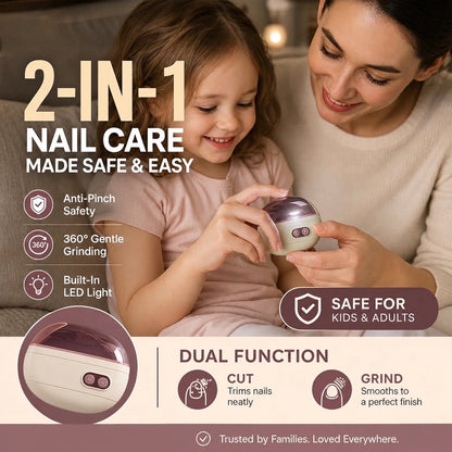 2-in-1 Smart Electric Nail Clipper & Polisher 🌟