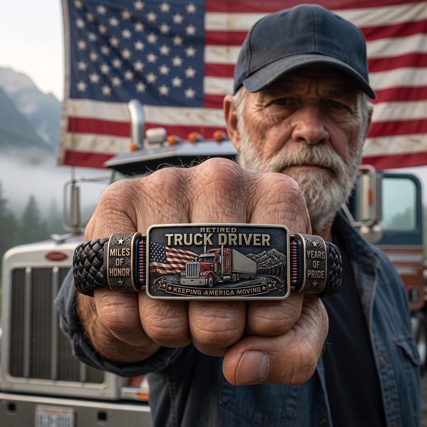 ⭐Retired Truck DriverBracelet - Honor TheMiles.Celebrate The Legacy